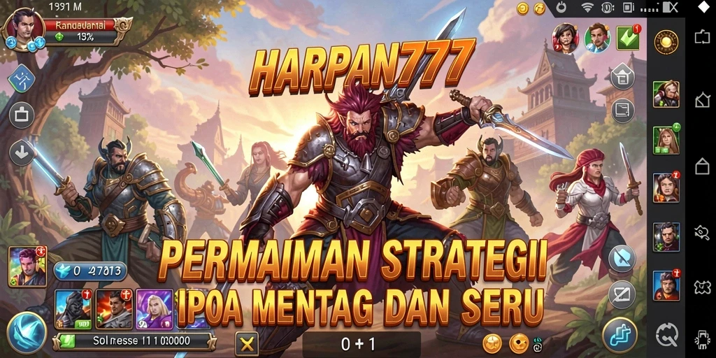Tampilan gameplay menarik dalam HARAPAN777 dengan elemen strategis.
