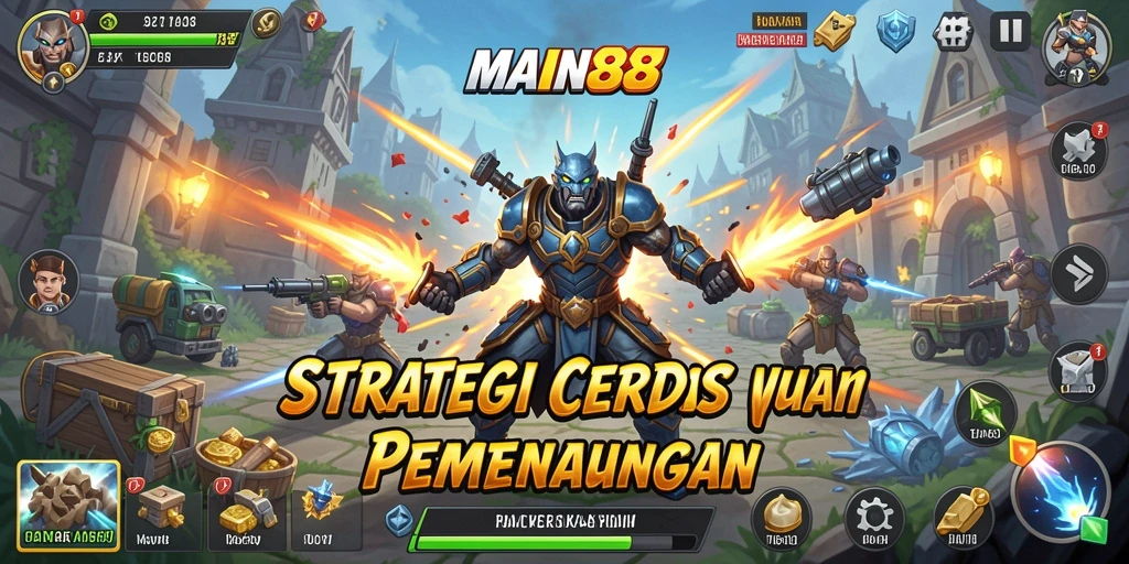 Tampilan seru dari gameplay strategi dalam MAIN88.