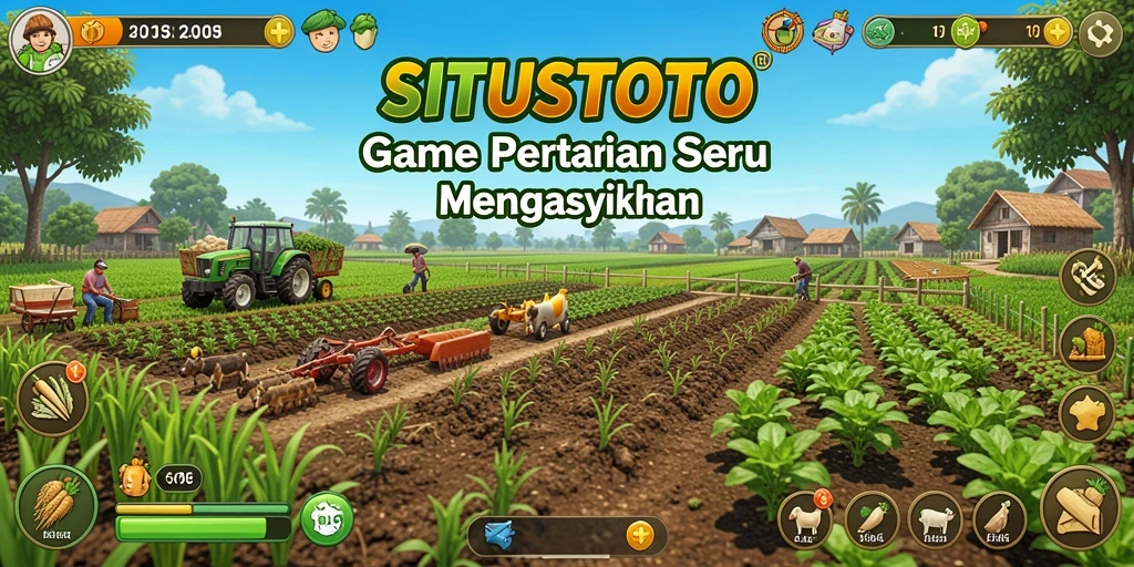 Screenshot gameplay SITUSTOTO menampilkan aktivitas bertani yang seru.