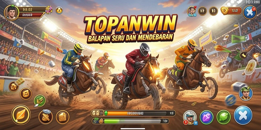 Tampilan gameplay balap seru dari TOPANWIN dengan mobil kustom.